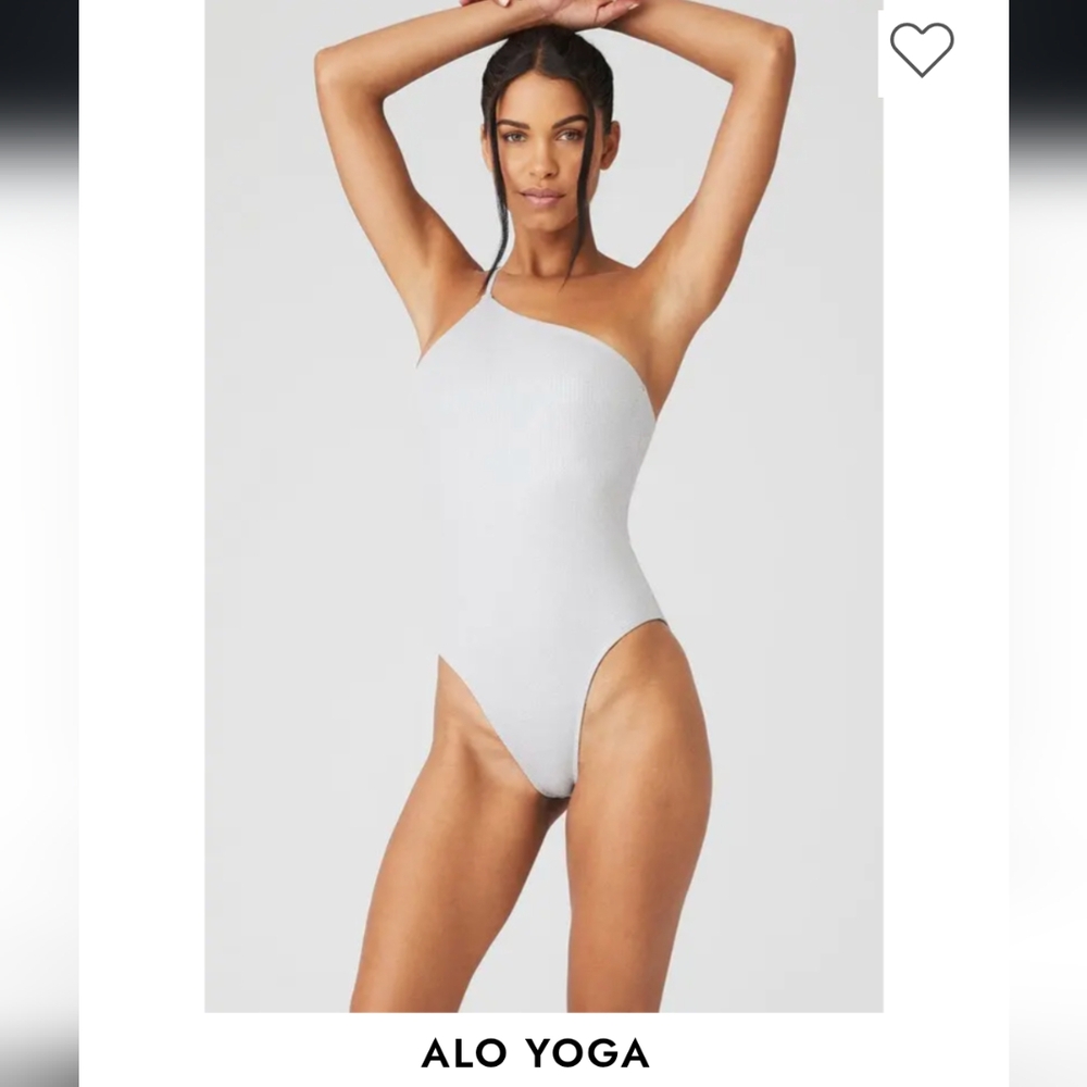 ALO Yoga Alosoft Ribbed Metallic Bodysuit